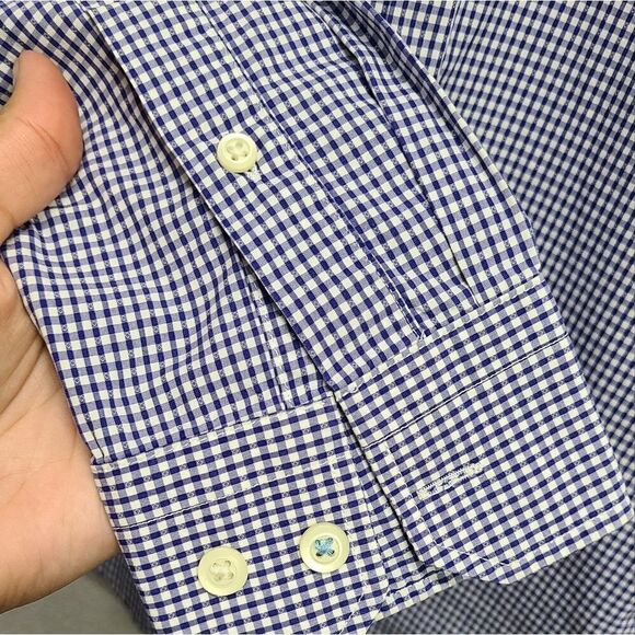 Banana Republic Supima Cotton Button Down Blue Shirt Size Small - Picture 3 of 6